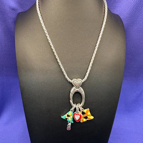 Brighton ABC Hook Charm Necklace w/Heart Charm & Initial Charms - Picture 5 of 13
